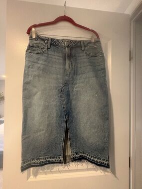 Lucky Brand Blue Denim Midi Skirt